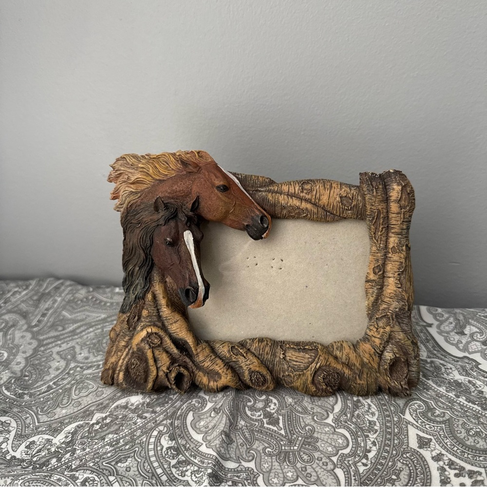 Rustic Horse-Themed Picture Frame